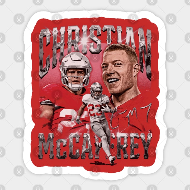 Christian McCaffrey San Francisco Vintage Sticker by danlintonpro